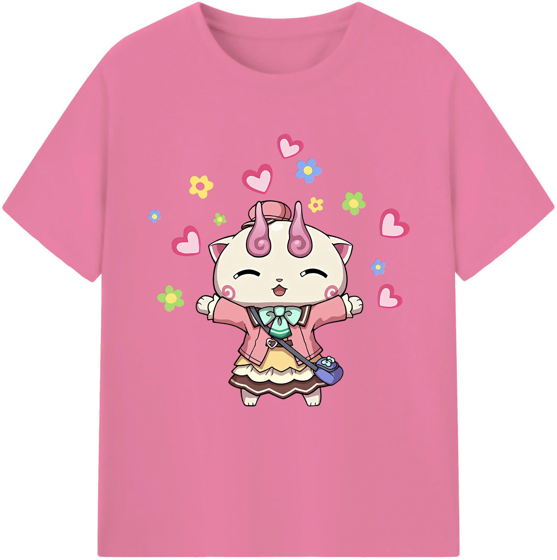 （画像用） 妖怪ウォッチ Yo-kai Watch 綿100％半袖Tシャツ（フロントプリント）